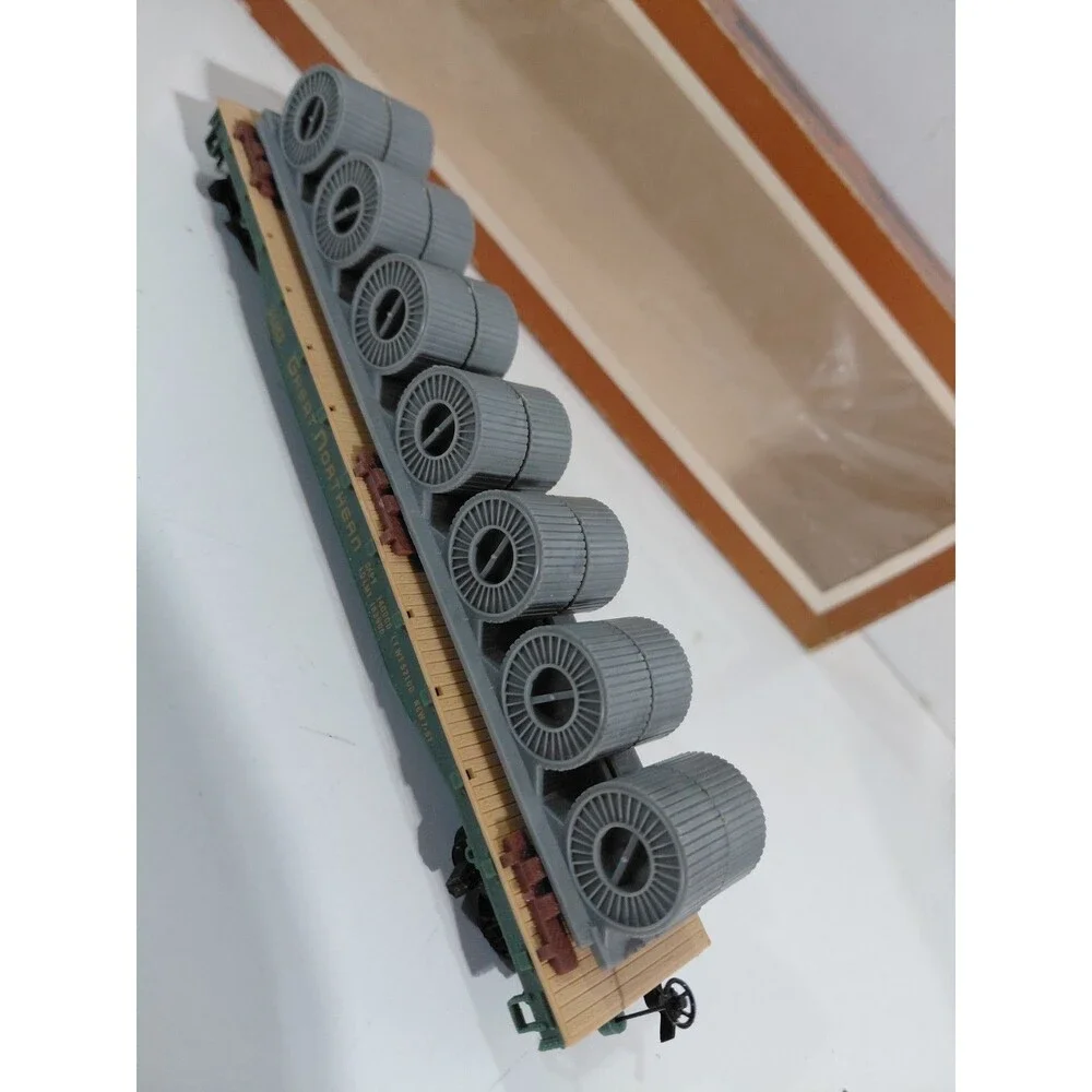 Tyco 335: 300 HO Gauge Model Railroad Great Northern Flat & Cable Load w/Box